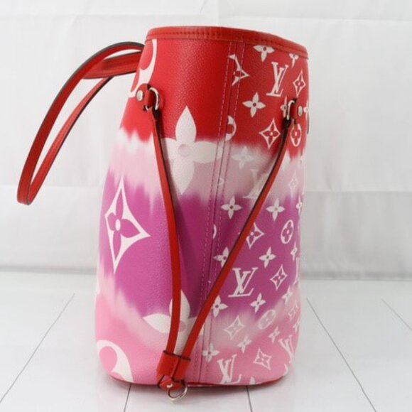 LOUIS VUITTON Escar Neverfull MM Rouge - Picture 3 of 10